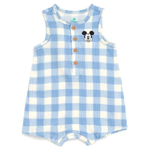 Disney Junior Baby Henley Romper Newborn to Infant Sizes (Newborn - 24 Months)
