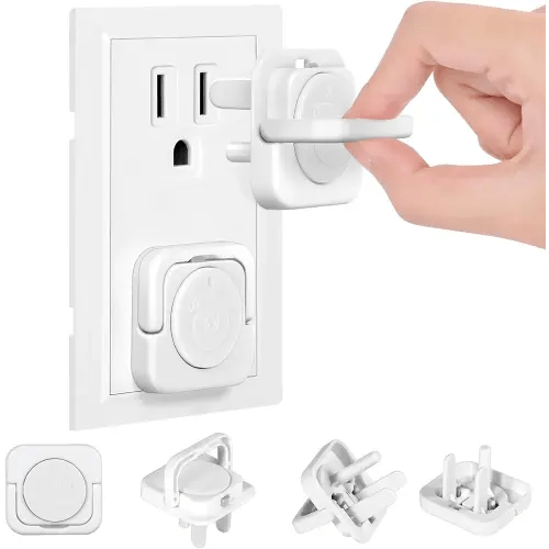 Outlet Covers Baby Proofing, 40 Pack Child Proof Plug Socket Covers Electric Plug Protectors Safety Caps to Prevent Power Shock, for US 3-Prong, White