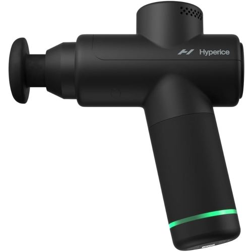 Hyperice Hypervolt Go 2 - Black - Featuring Quiet Glide Technology - Handheld Percussion Massage Gun - 3 Speeds, 2 Interchangeable Heads - Helps Relieve Sore Muscles and Stiffness - FSA-HSA Eligible