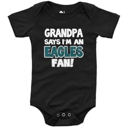 NanyCrafts Baby's Grandpa Says I'm an Eagles Fan Bodysuit