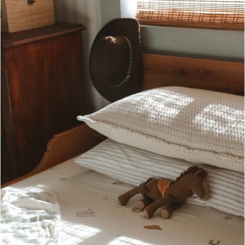 Vintage Country- Cowboy Muslin Crib Sheet