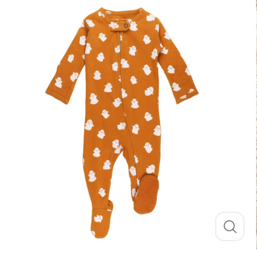 Ghosts | Organic Zipper Footie – L'ovedbaby
