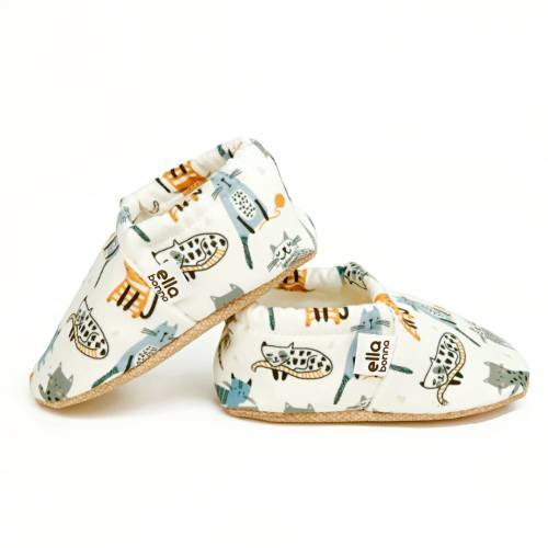 Cat Baby Shoes, Organic Cotton Baby Mocs, Animal Print Non Slip Baby Girl Socks,  Baby Booties, Unique Baby Boy Gift, Cat Lover Toddler
