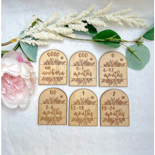 Wooden Drawer Labels For Baby Clothes, Engraved Wooden Closet Tags, Toddler Wardrobe Organisation, Nursery Decor, Newborn Baby Shower Gift
