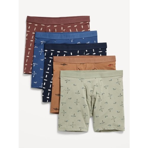 5-Pack Soft-Washed Boxer Briefs -- 6.25-inch inseam