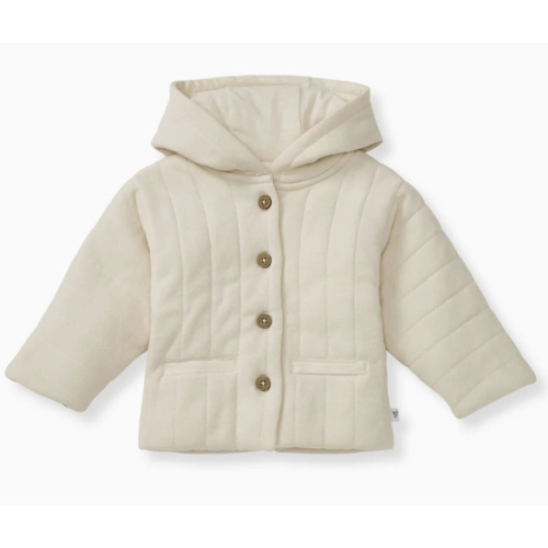 Organic Cotton Quilted Jacket - Oat