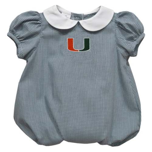 Girls Infant Vive La Fete  Green Miami Hurricanes Puffy Bubble Dress