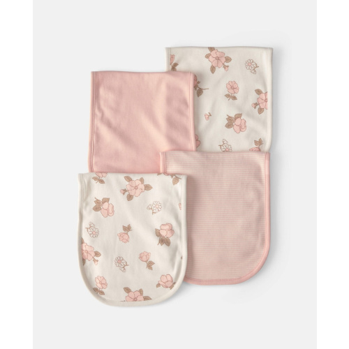 Baby Girl 4-Pack Floral Burp Cloths | Carter's