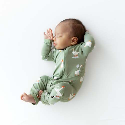 Zippered Romper in Silly Goose