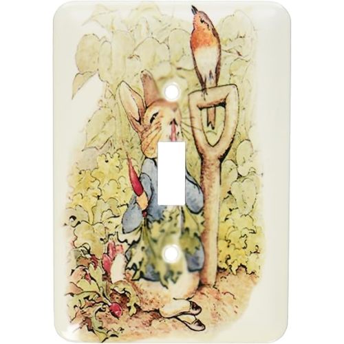 3dRose LLC lsp_110164_1 Peter Rabbit In The Gardenm Vintage Art Single Toggle Switch