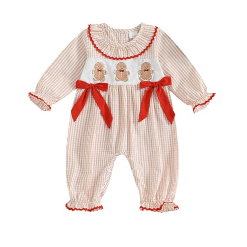 Doisbetthsay Baby Girl First Christmas Outfit My 1st Christmas Newborn Romper Long Sleeve Jumpsuit Infant Santa Outfit