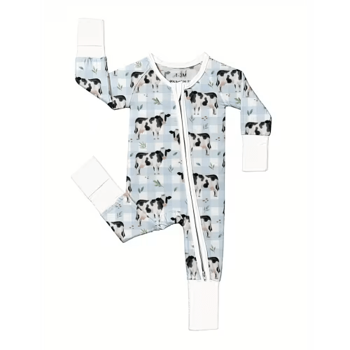 bamboo fiber print babies toddlers cute cow print - Temu