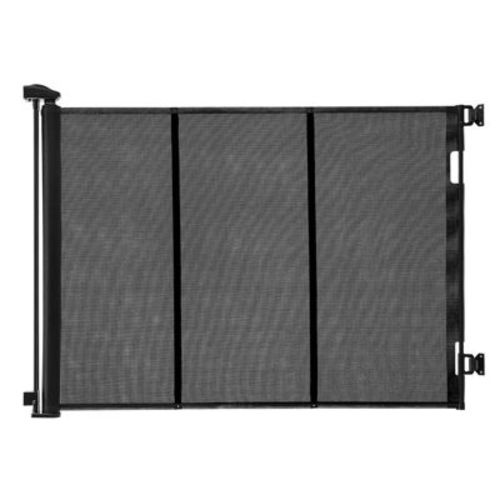 VEVOR Retractable Baby Gate, Extends to 202.7 inch Extra Wide, 39 inch Tall, with Reinforced Fiberglass Strips, Avoids Crawling Through,Black