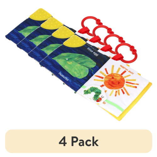 (4 pack) The World Of Eric Carle Soft Teether Book, Bilingual