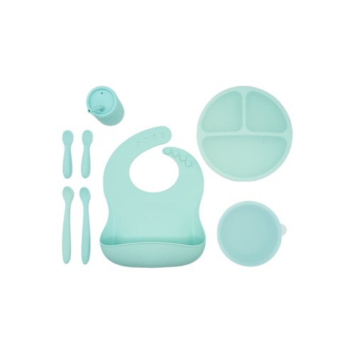 Silicone Baby Feeding Set, Develops Self Feeding Skills, BPA-Free, 8-Piece