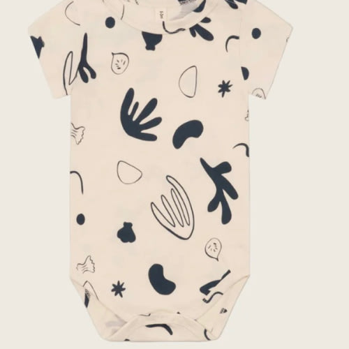 Capri Undyed Cotton Short Sleeve Bodysuit | Organic Zoo