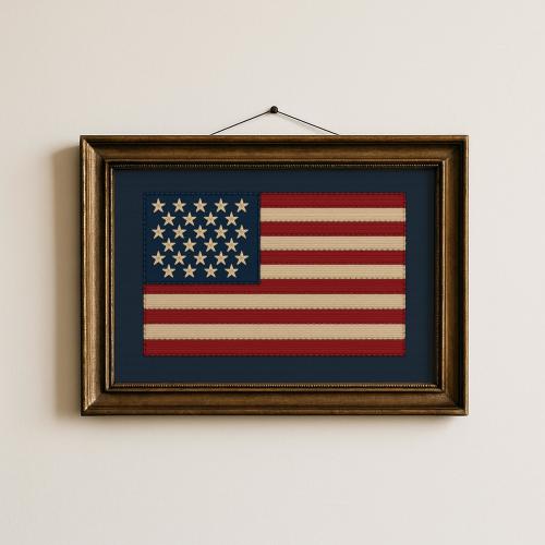 American Flag Print ∙ Vintage Boy Room Art