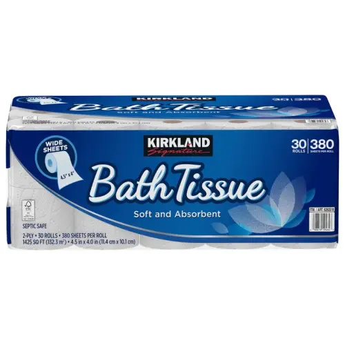 Kirkland Signature Bath Tissue, 2-Ply, 380 Sheets, 30 Rolls | Costco