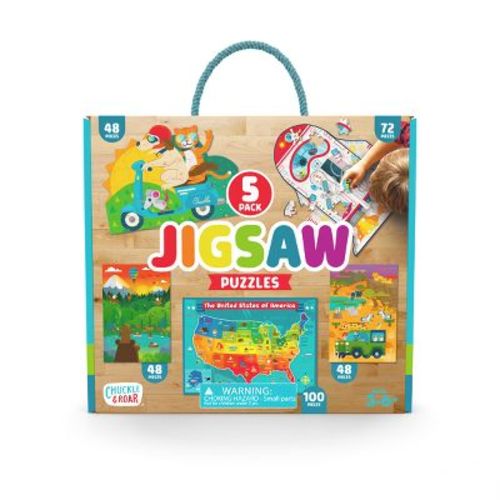 Chuckle & Roar Jigsaw Puzzles 5pk (48-100pc)