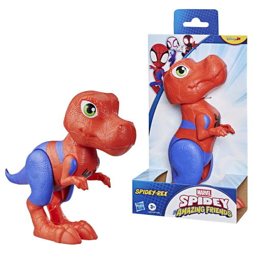 Marvel Spidey and His Amazing Friends Spidey-Rex Dinosaur Toy, 9” Supersized Action Figure, Ages 3+