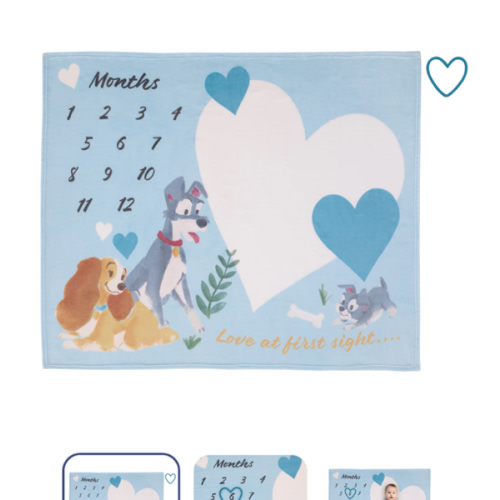 Disney Lady & the Tramp Blue, White, and Gold Love At First Sight Supe – NoJo Baby