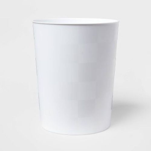 Wastebasket White - Room Essentials™: Plastic, Compact Design, 7.5L Capacity, 10.5" Height