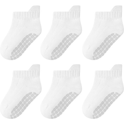 Toddler Non Slip Grip Ankle Socks with Grippers for Baby Boys Girls