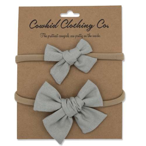 Mint Green Linen 2-Piece Headband Set