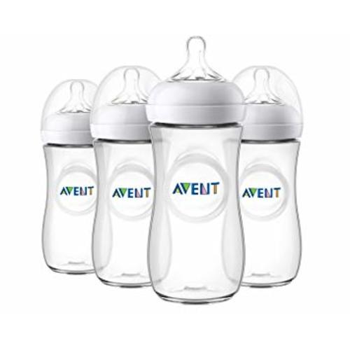 Philips Avent Natural Baby Bottle, Clear, 11oz, 4pk,...