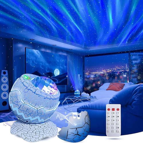 Dinosaur Egg Galaxy Star Projector Starry Light with Wireless Music Player, Night Light with White Noise, Nebula,Timer & Remote Control Best Gift & Decoration for Children's and Adults' Bedroom