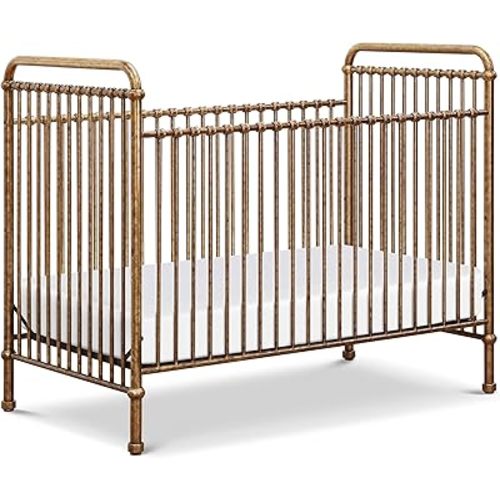 Namesake Abigail 3-in-1 Convertible Baby Crib (Gold) - GREENGUARD Gold Certified - Convertible Crib to Toddler Bed and Daybed - Baby Bed w/ 4 Adjustable Heights - Vintage Baby Crib Convertible