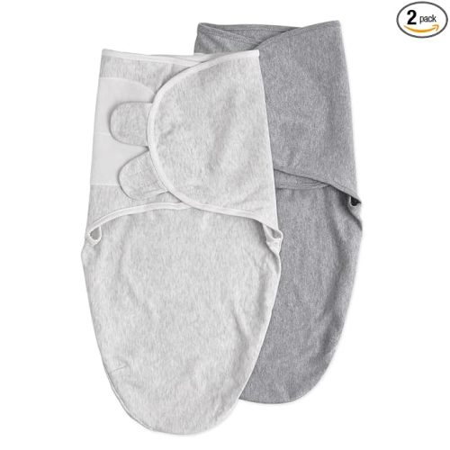 Organic Baby Swaddle Sleep Sacks, 2-Pack Swaddles for Newborns Baby Essentials, Infant 0-3 Months, 100% Cotton Soft & Snug Adjustable Wrap Nursery Swaddling Blankets Improves Sleep