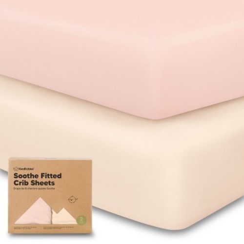 KeaBabies 2pk Soothe Fitted Crib Sheets Neutral, Organic Baby Crib Sheets, Fits Standard Nursery Baby Mattress
