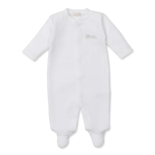 Premier Elephant Esprit White/Silver Hand Emb. Jacquard Footie