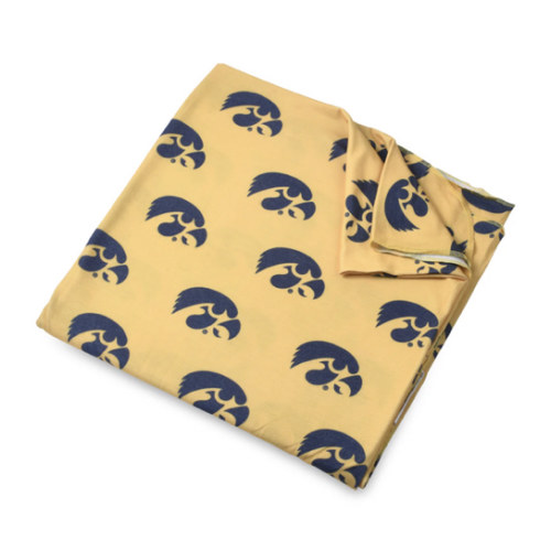 University of Iowa Knit Swaddle Blanket – Soft Stretchy Baby Wrap – Of – Three Little Anchors
