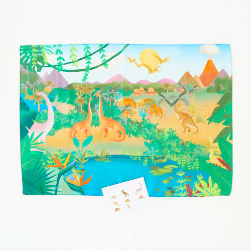 Dinosaur Land Seek & Find Playsilk – Sarah's Silks