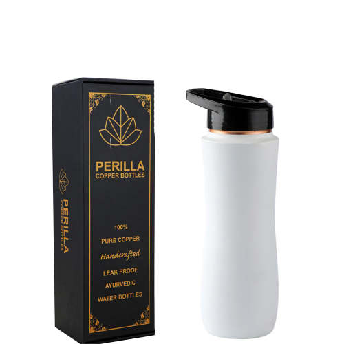 Copper Sipper Bottle (White)