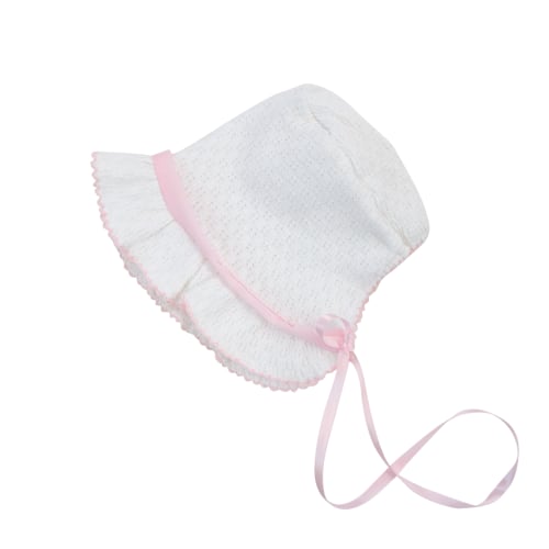 Paty Knit Bonnet with Chiffon Trim #118CH