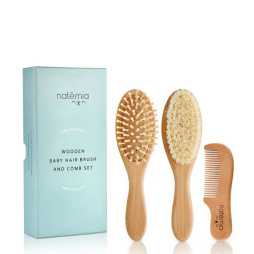 Wooden Hair Brush Set