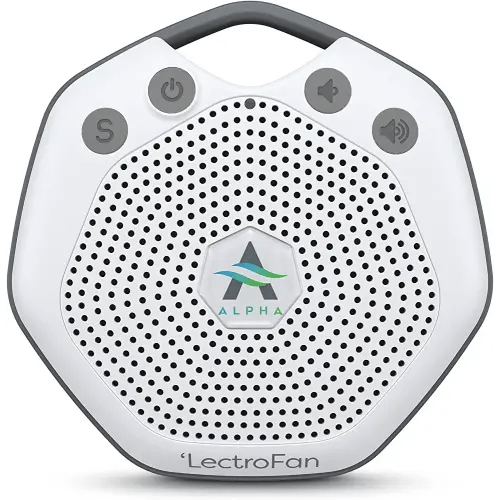 Adaptive Sound Technologies LectroFan Alpha Portable Noise Canceling Sleep Sound Machine with 7 Soothing Non-Looping Guaranteed Sounds with Fan, Heartbeat & White Noise for Babies Toddlers & Adults