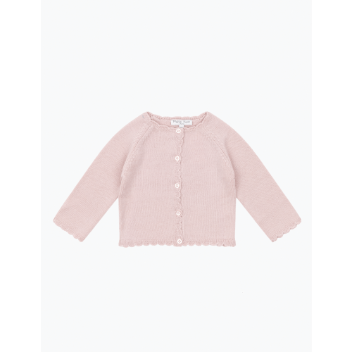 Luna Baby Cardigan in Rose Nude
