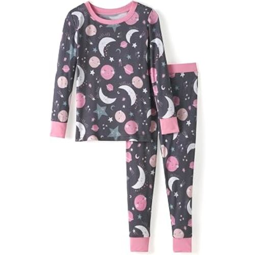 Little Sleepies Two-Piece Pajama Set for Boys & Girls, Soft Viscose from Bamboo Toddler Pajamas for Kids, Family Matching PJs