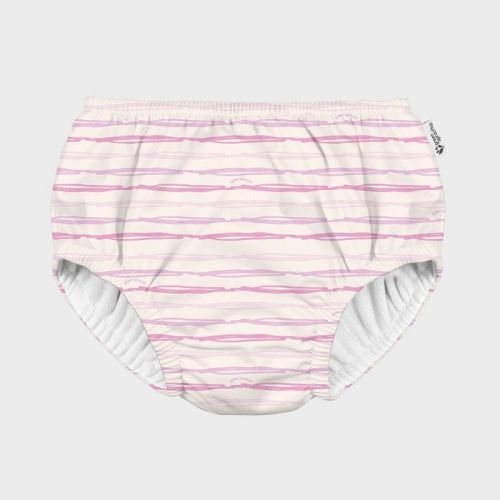 Green Sprouts Baby Eco Pull-up Reusable Swim Diaper Squiggles - Cream/Pink 12M