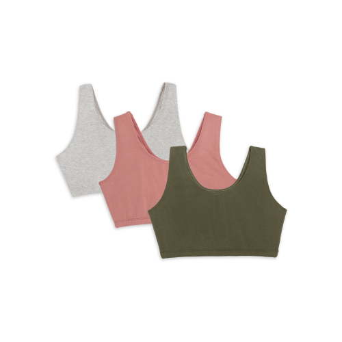 Fruit of the Loom Women's Tank Style Cotton Sports Bra, 3-Pack, Style-9012
