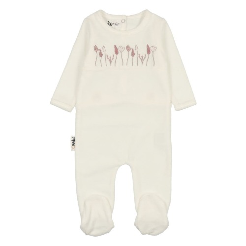 Garden Embroidered Footie
