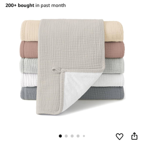Amazon.com: Bearmoss Muslin Burp Cloths, 100% Cotton Baby Burping Clothes, Large Extra Soft Absorbent for Unisex Newborn Boy and Girl, 20x10in, 6 Pack : Baby
