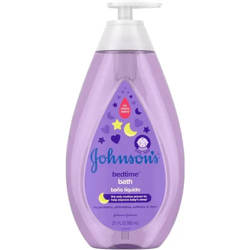 Johnson's Bedtime Baby Bath with Soothing NaturalCalm Aromas, Hypoallergenic & Tear-Free Liquid Baby Bath Formula, No Parabens, Sulfates, Dyes, or Phthalates, 27.1 fl. oz