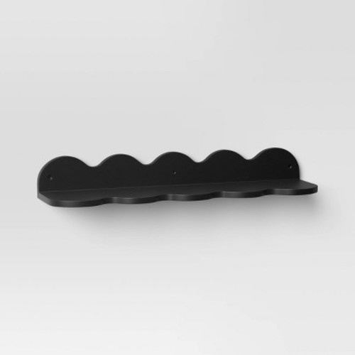 24" Wavy Wall Shelf Black - Room Essentials™