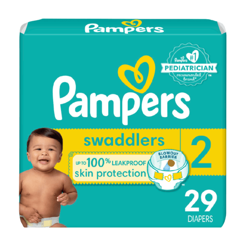 Pampers Swaddlers Diapers, Size 2, 29 Count