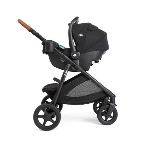 Joie Ginger and Rue Travel System - Shale Dark: Adjustable Handle, Infant Car Seat Compatible